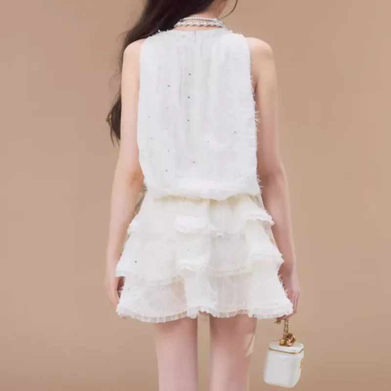 Manekniv Sleeveless Dress Women's White-15