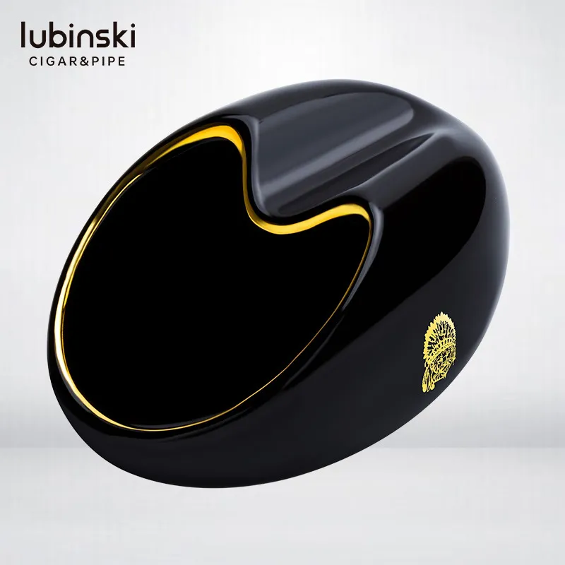 LUBINSKI Ceramic Ashtrays Red/Black/Yellow-1