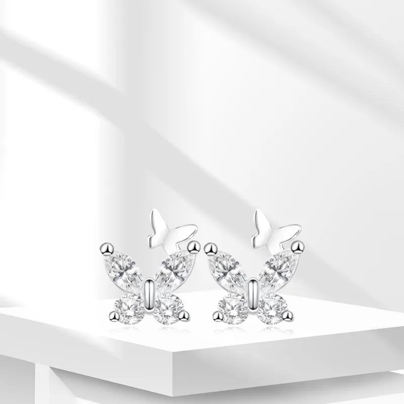 BTOE 999 Fine Silver Stud Earrings Women's-4