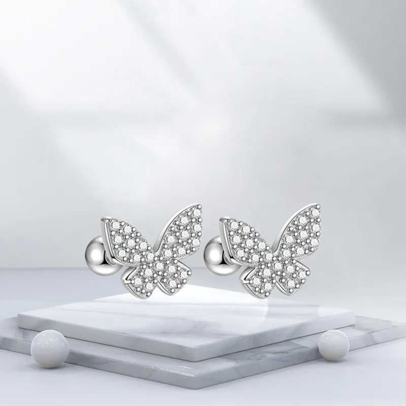 BTOE S925 Sterling Silver Stud Earrings Women's-1