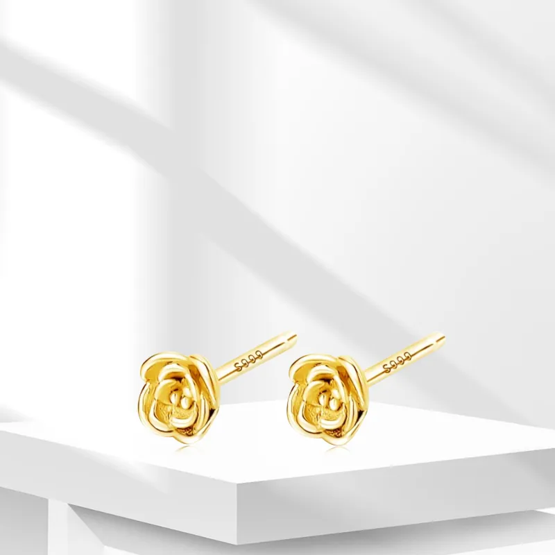 BTOE 999 Fine Silver Stud Earrings Women's-2