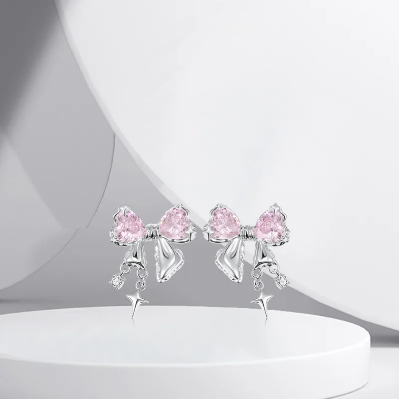 BTOE 925 Sterling Silver Stud Earrings Women's-11