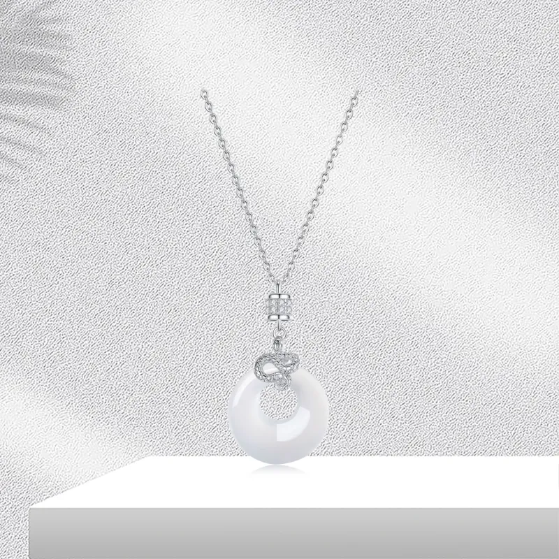 BTOE Chalcedony Jade Necklaces Women's-4