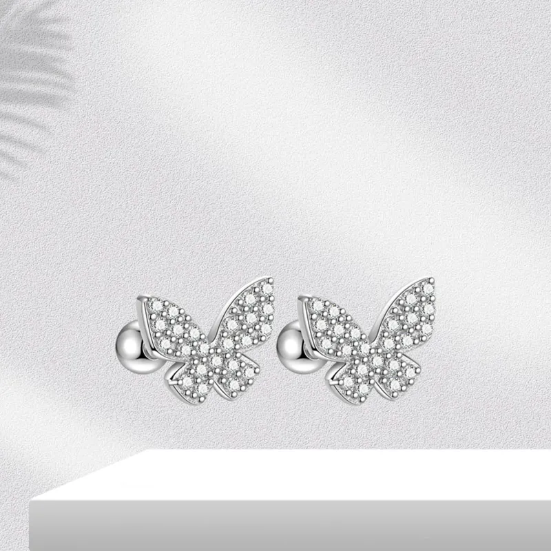 BTOE S925 Sterling Silver Stud Earrings Women's-5