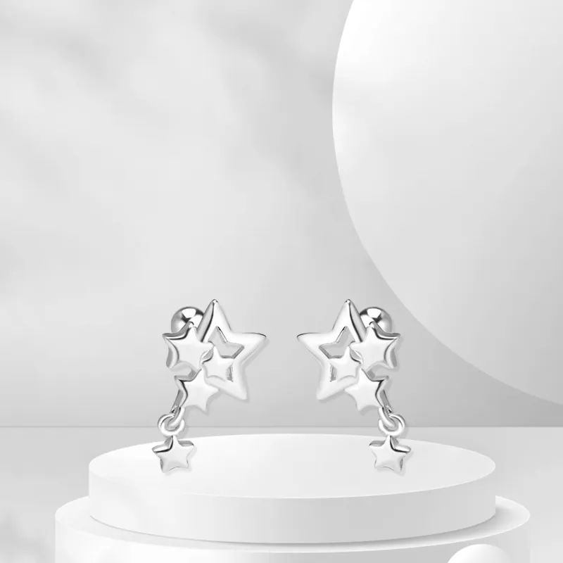 BTOE 999 Fine Silver Stud Earrings Women's-1
