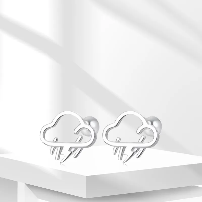 BTOE 999 Fine Silver Stud Earrings Women's-2