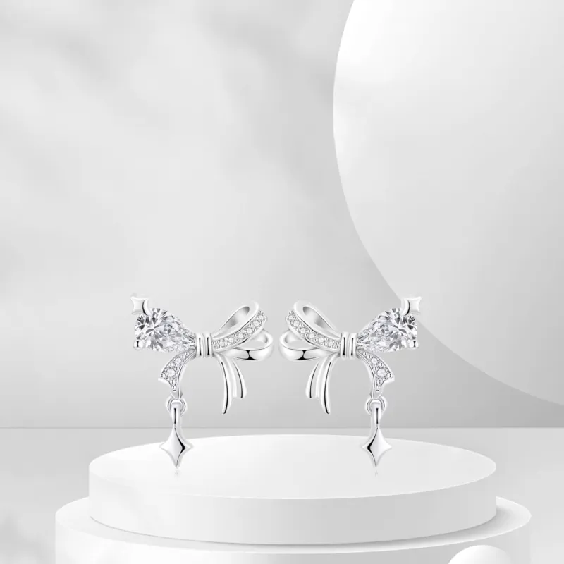 BTOE 925 Sterling Silver Stud Earrings Women's-2