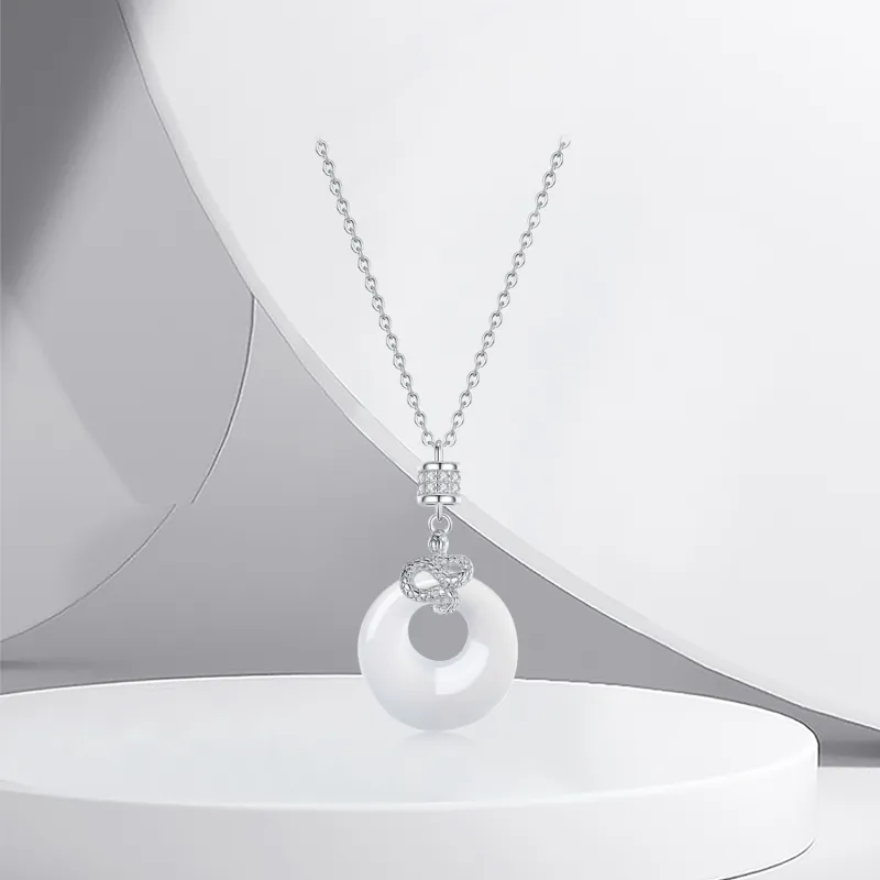 BTOE Chalcedony Jade Necklaces Women's-5