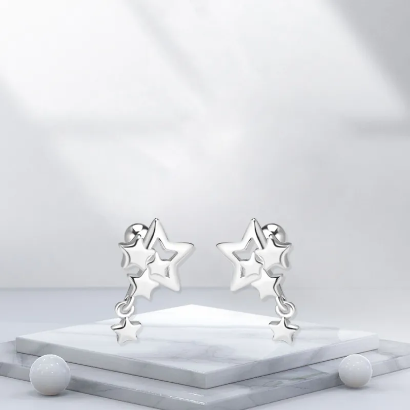 BTOE 999 Fine Silver Stud Earrings Women's-2