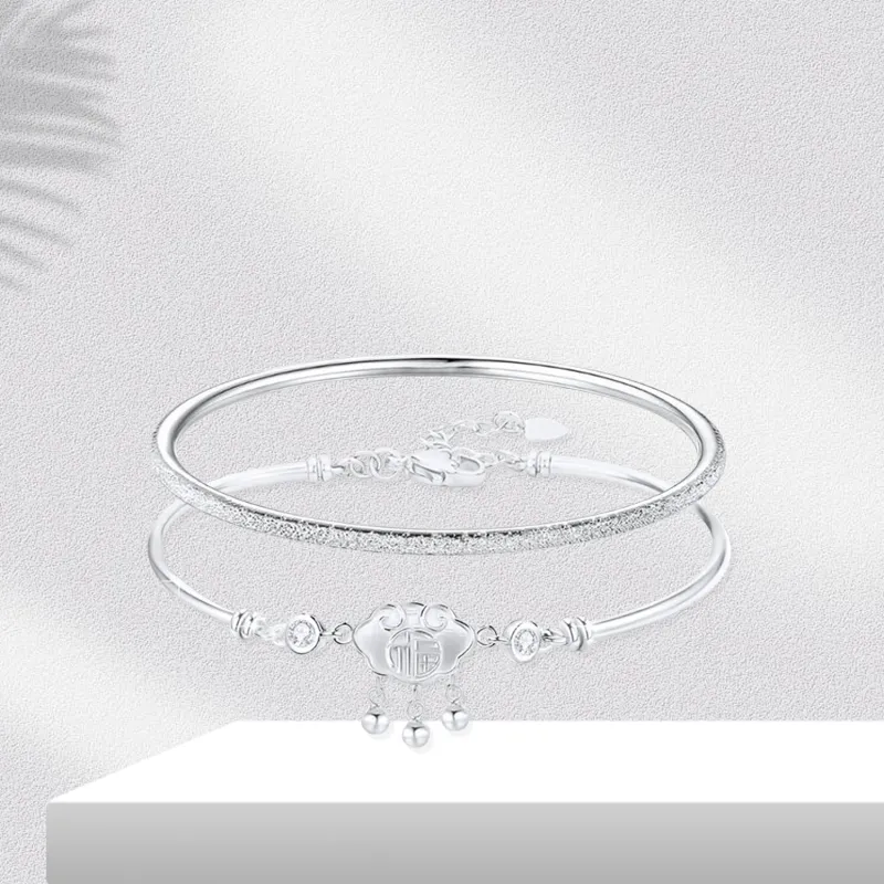 BTOE 999 Fine Silver Bangles Women's-4