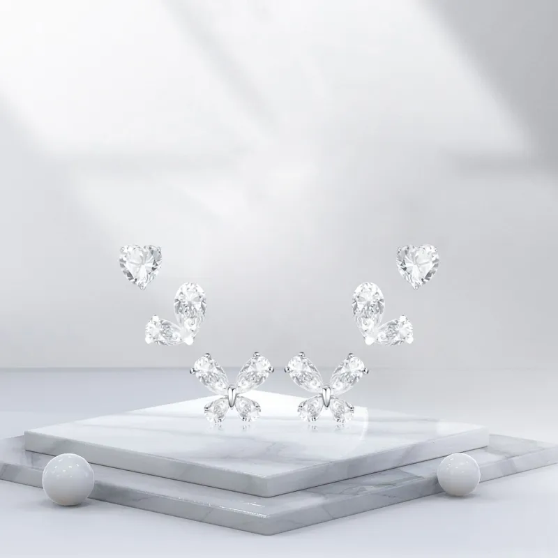 BTOE Alloy Stud Earrings Women's-4