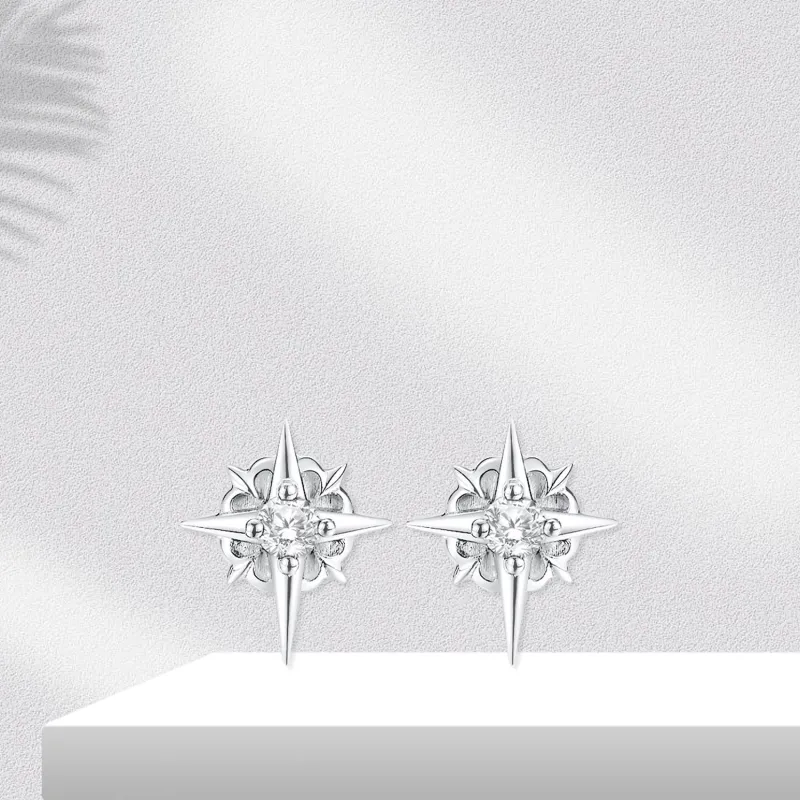BTOE 925 Sterling Silver Stud Earrings Women's-1