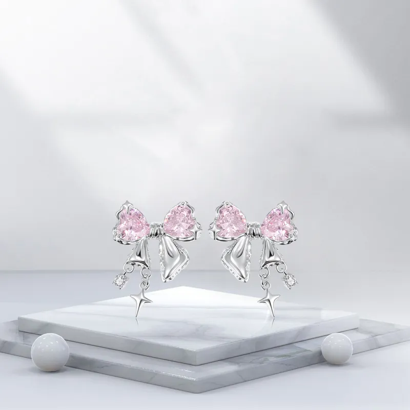 BTOE 925 Sterling Silver Stud Earrings Women's-7