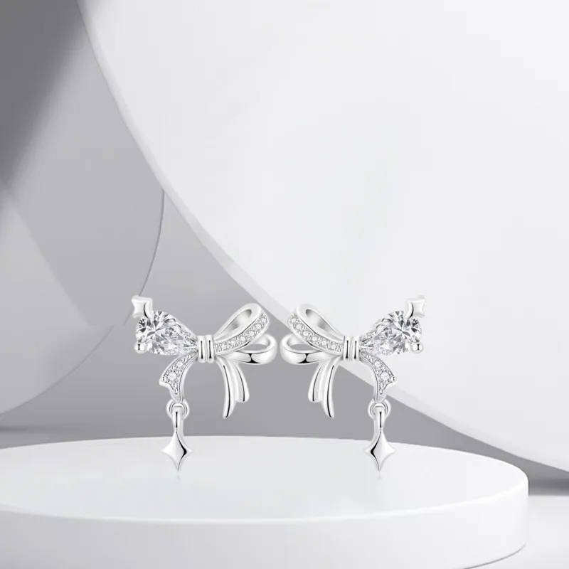 BTOE 925 Sterling Silver Stud Earrings Women's-4