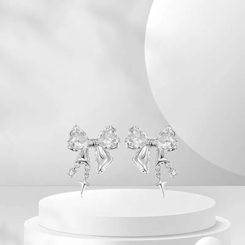 BTOE 925 Sterling Silver Stud Earrings Women's-1