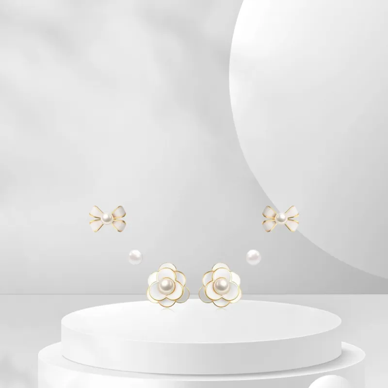 BTOE Alloy Stud Earrings Women's-5
