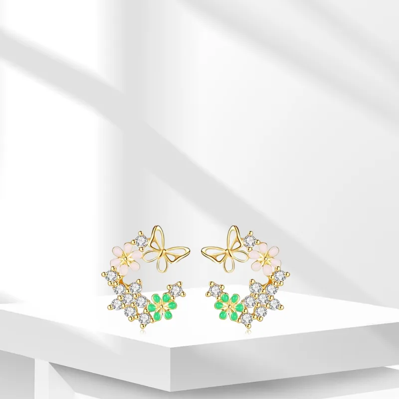 BTOE Alloy Stud Earrings Women's-4