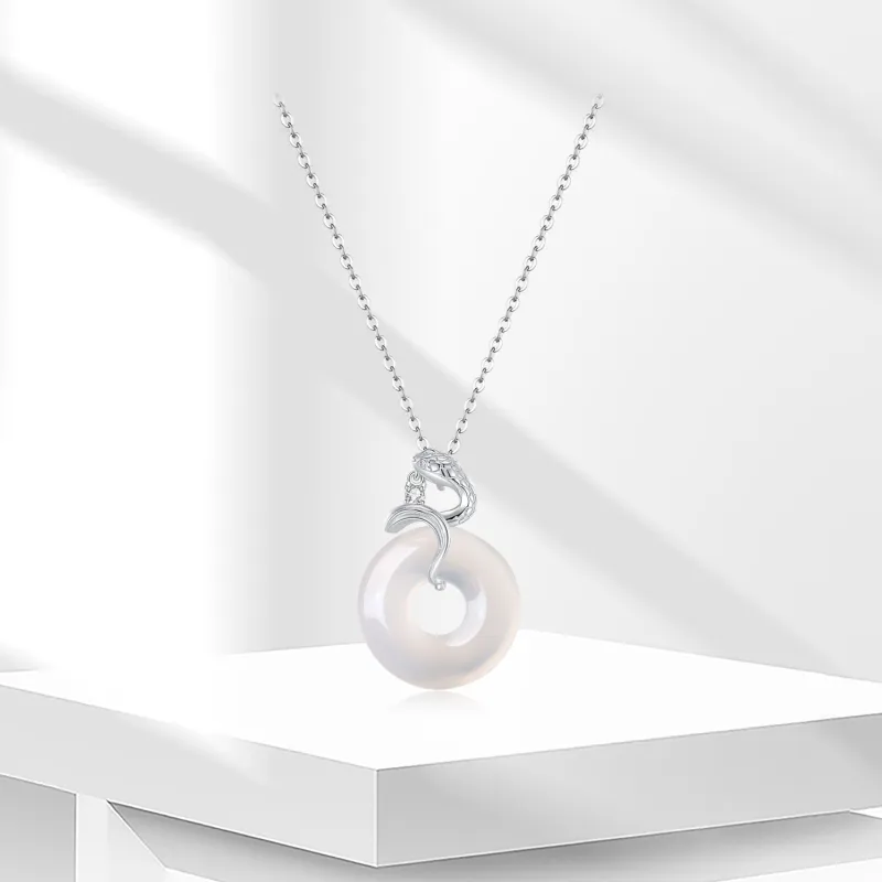 BTOE Chalcedony Jade Necklaces Women's-1
