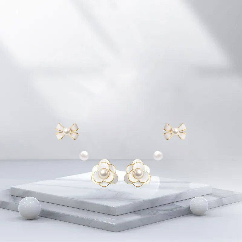 BTOE Alloy Stud Earrings Women's-4