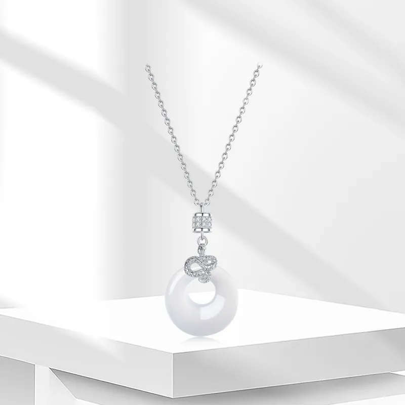 BTOE Chalcedony Jade Necklaces Women's-1
