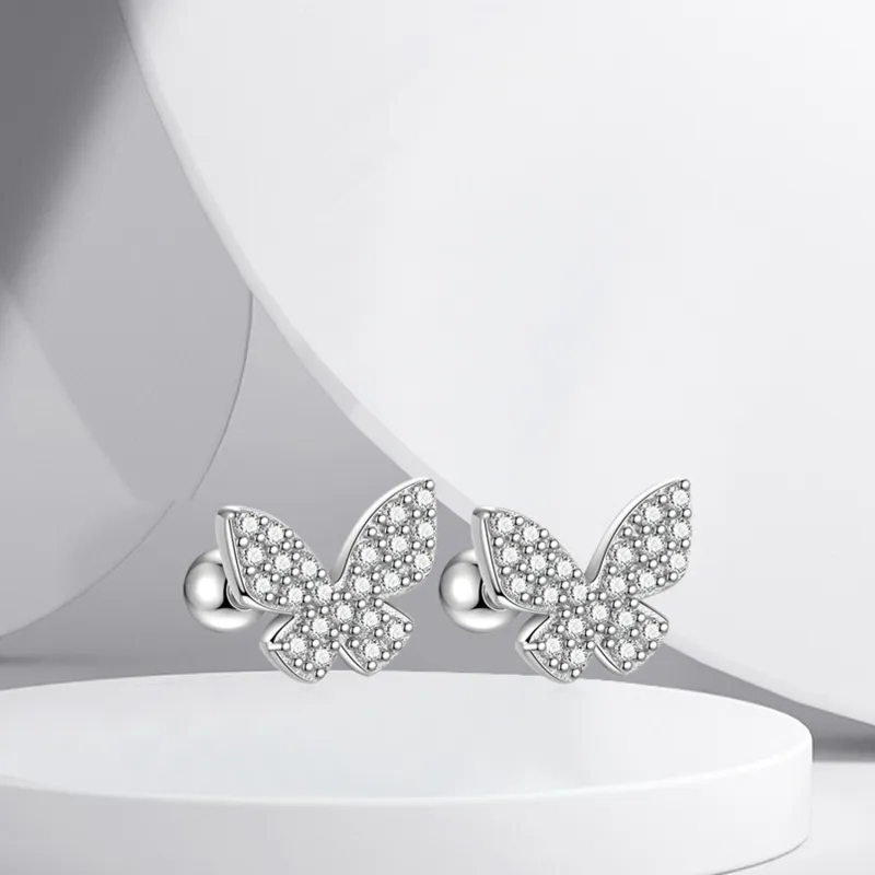 BTOE S925 Sterling Silver Stud Earrings Women's-2