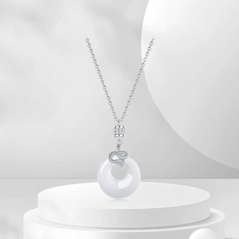 BTOE Chalcedony Jade Necklaces Women's-3
