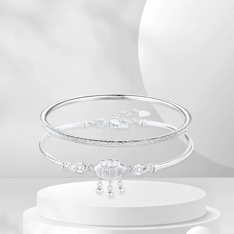 BTOE 999 Fine Silver Bangles Women's-2