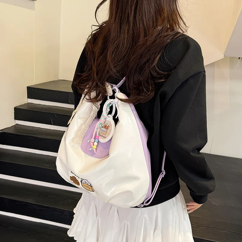 Ceion Keust PU Backpack Women's Multicolor-1