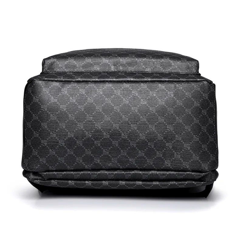 Ceion Keust PVC Backpack Unisex Black-4