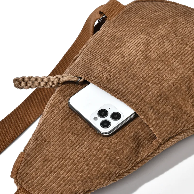 Ceion Keust Corduroy Sling Bag Unisex Multicolor-4