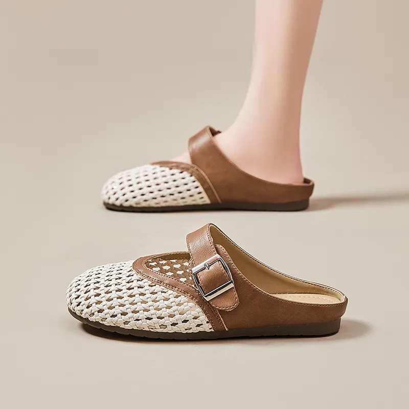Baibianzhiheren Quiet Closed Toe Slippers Women's-9