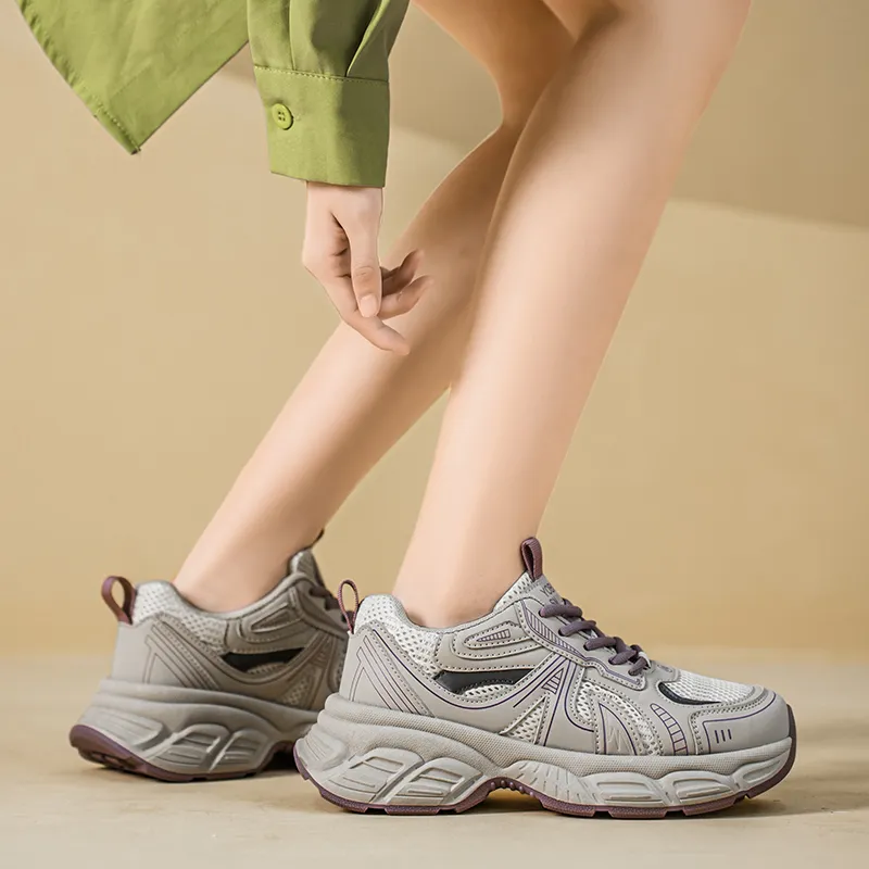 Baibianzhiheren Breathable And Lightweight Low Top Chunky Sneakers Women's-7