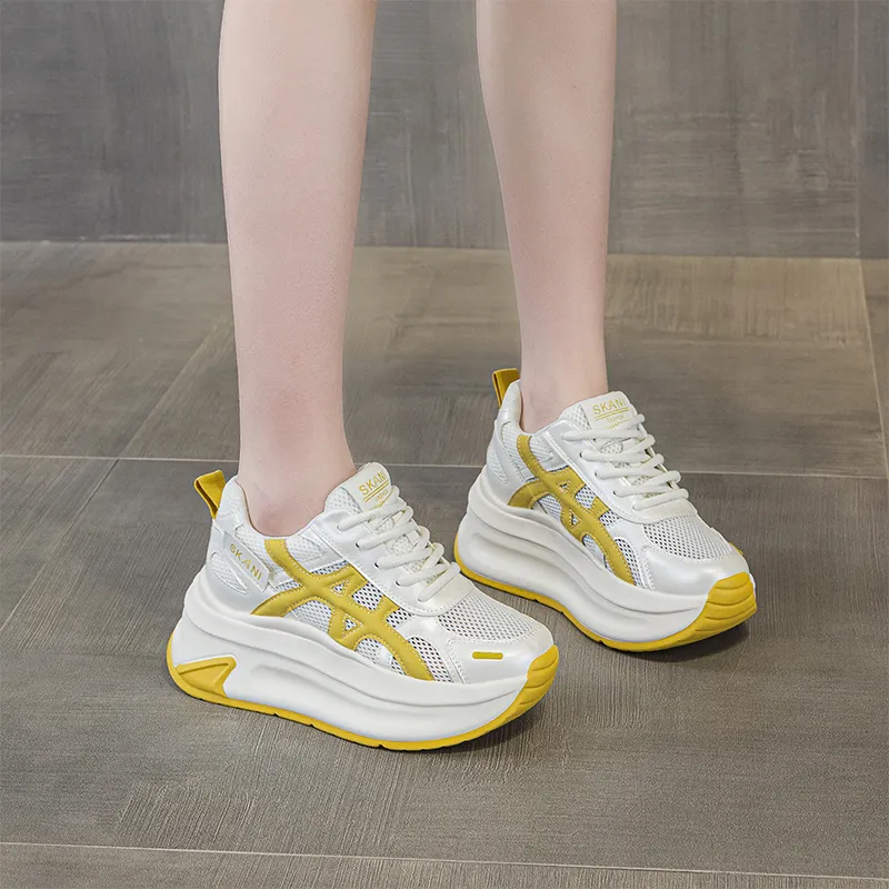 Baibianzhiheren Breathable Height Increase Chunky Sneakers Women's-7