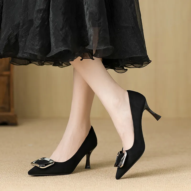 Baibianzhiheren Slim Heel High Heels Women's-2
