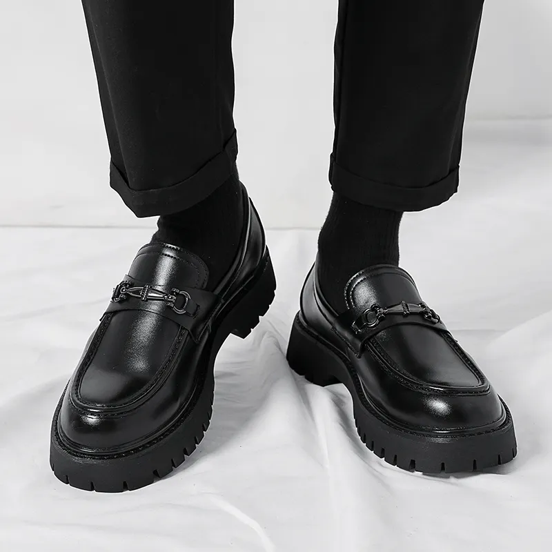 Baibianzhiheren Loafers Men's Black-4