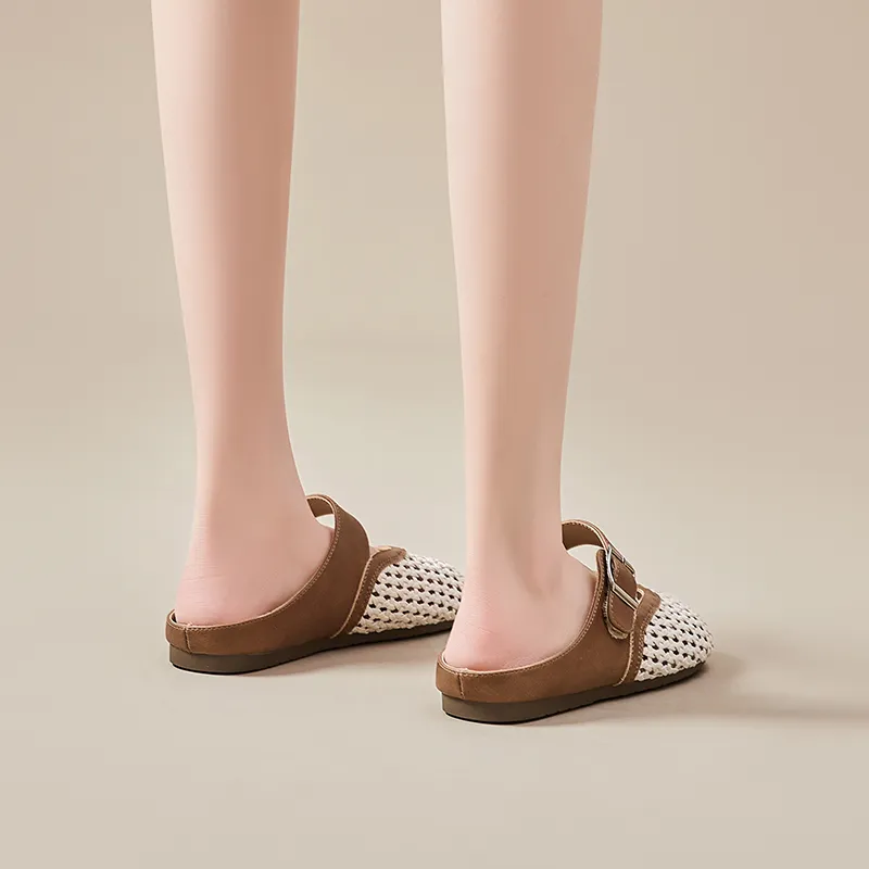 Baibianzhiheren Quiet Closed Toe Slippers Women's-7