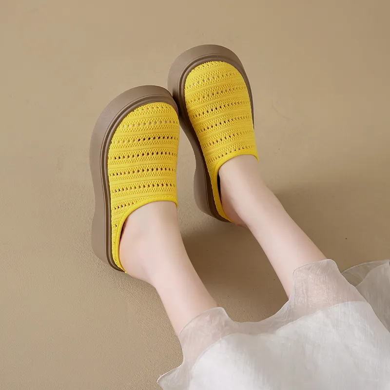 Baibianzhiheren Rubber Sole Closed Toe Slippers Women's-7
