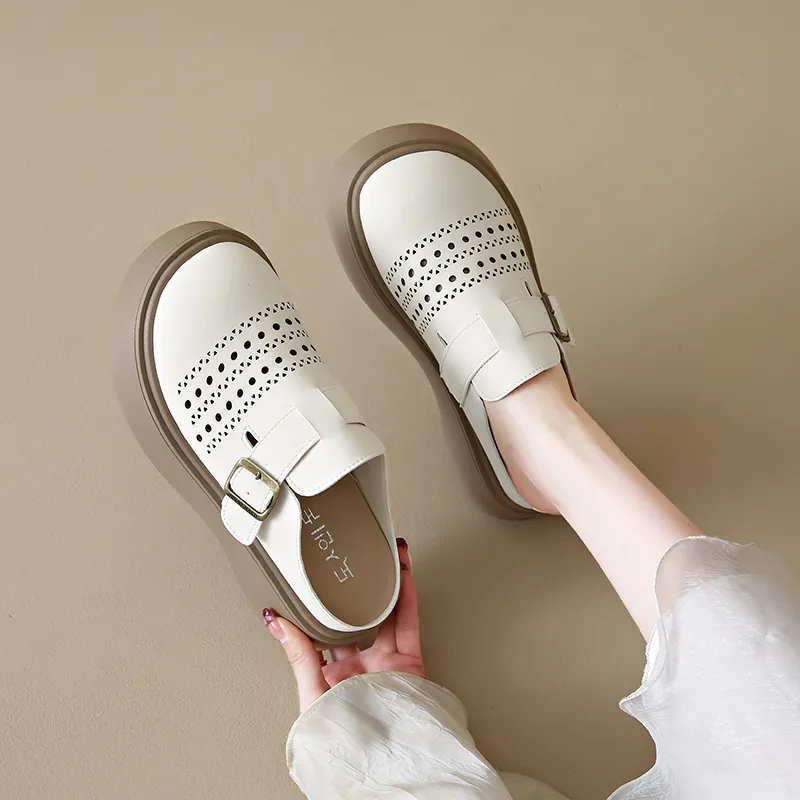 Baibianzhiheren Rubber Sole Closed Toe Slippers Women's-2