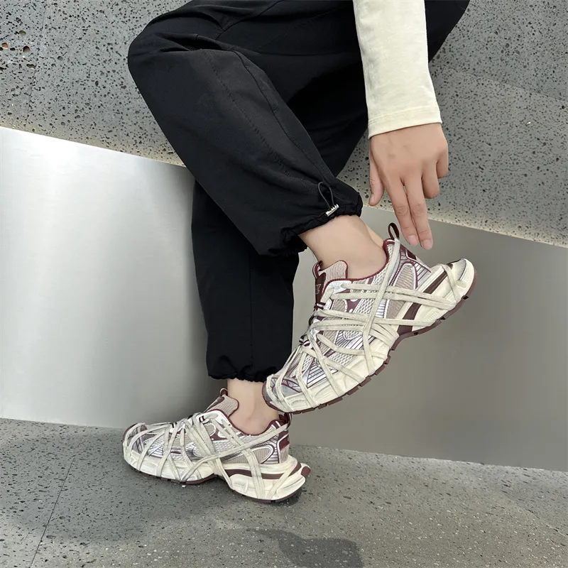 Baibianzhiheren Chunky Sneakers Unisex Angla Red-9