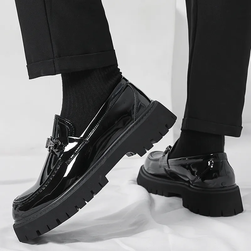 Baibianzhiheren Loafers Men's Black-11