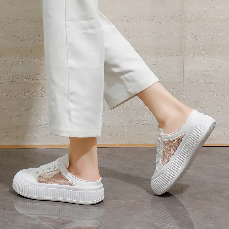 Baibianzhiheren Quiet Closed Toe Slippers Women's-5