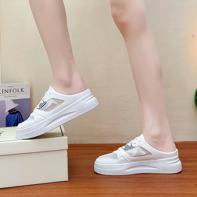 Baibianzhiheren Quiet Closed Toe Slippers Women's-7