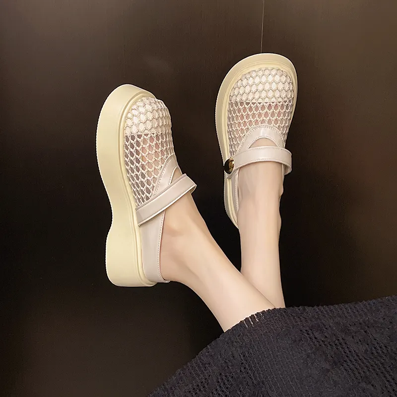 Baibianzhiheren Quiet Closed Toe Slippers Women's-4
