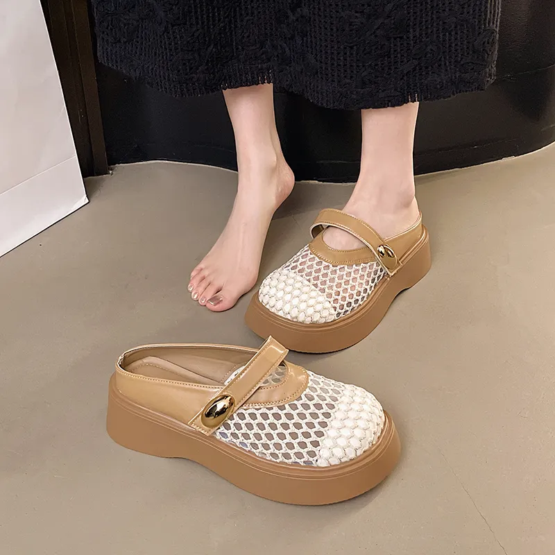 Baibianzhiheren Quiet Closed Toe Slippers Women's-8