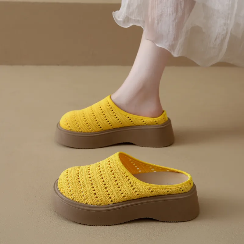 Baibianzhiheren Rubber Sole Closed Toe Slippers Women's-9