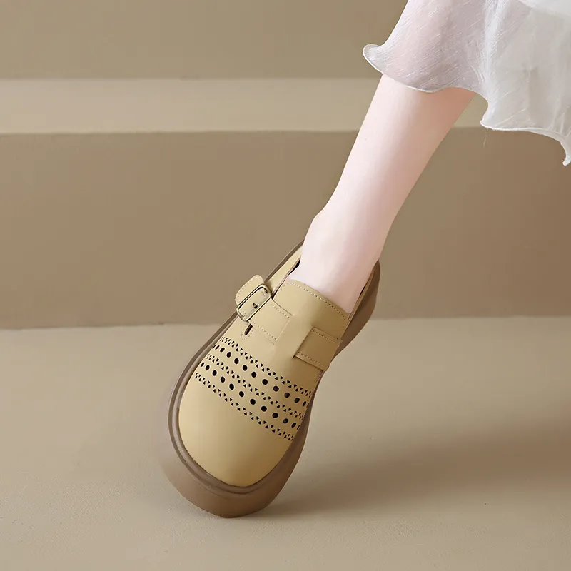 Baibianzhiheren Rubber Sole Closed Toe Slippers Women's-10