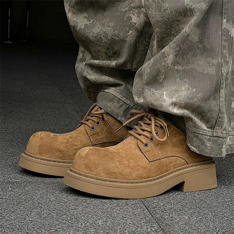 Baibianzhiheren Work Boots Unisex Apricot-7