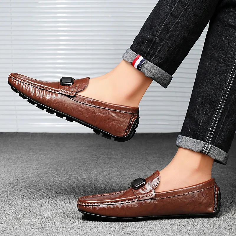 Baibianzhiheren Gommino Loafers Men's-11