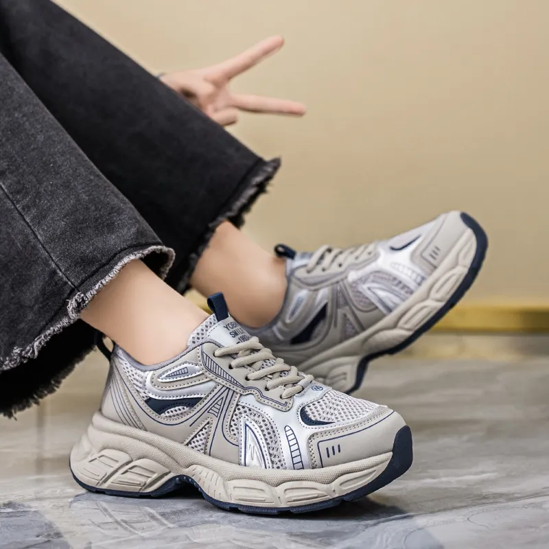 Baibianzhiheren Breathable And Lightweight Low Top Chunky Sneakers Women's-12