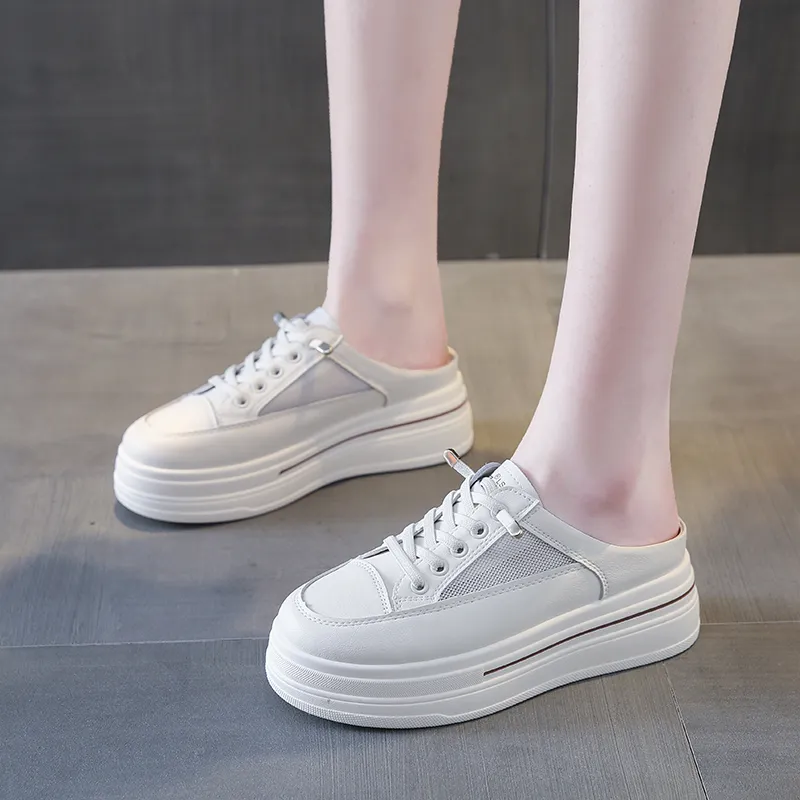 Baibianzhiheren Rubber Sole Closed Toe Slippers Women's-10